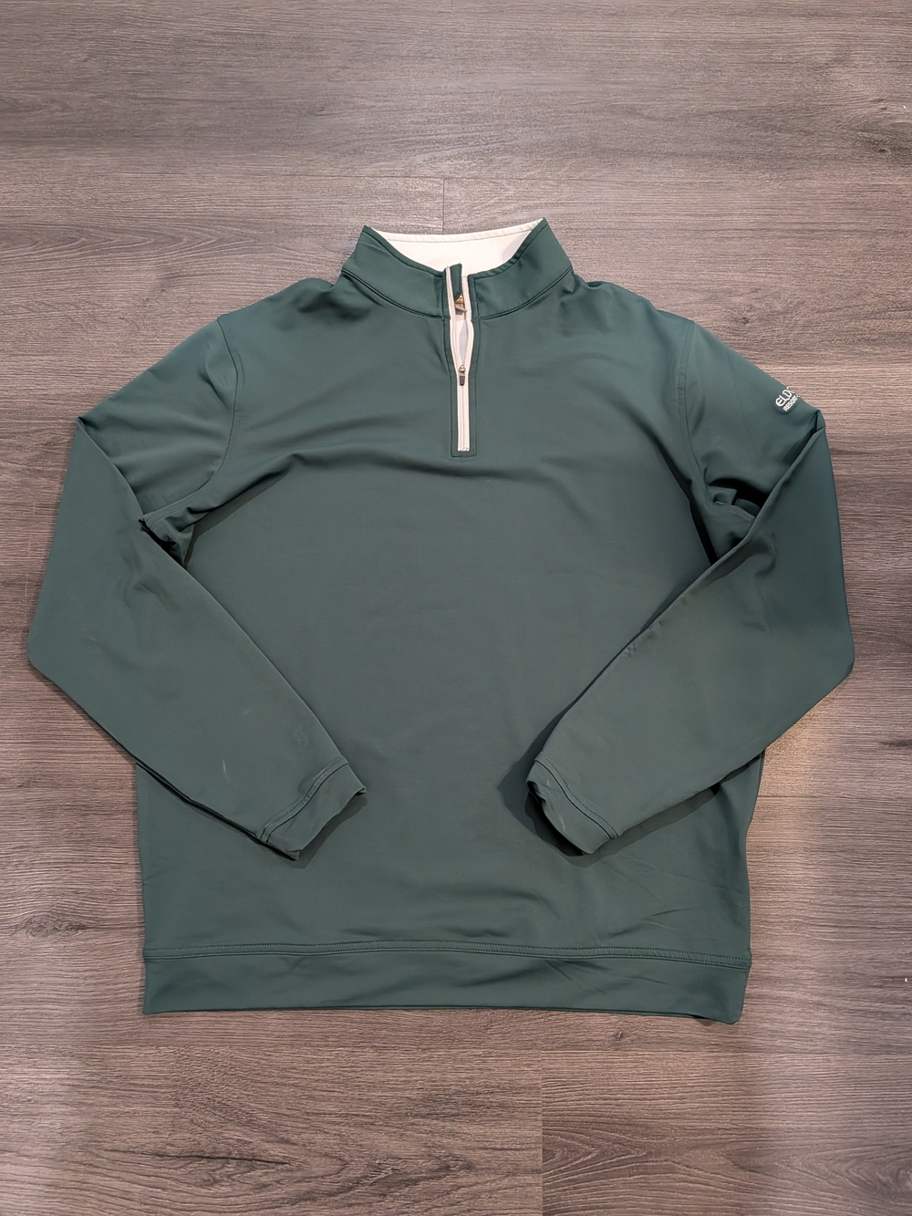 Peter Millar 1/4 Zip Pullover Men XL Green Golf Eldorado Reno Casino Wicking